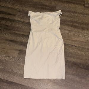 Off the shoulder white dress